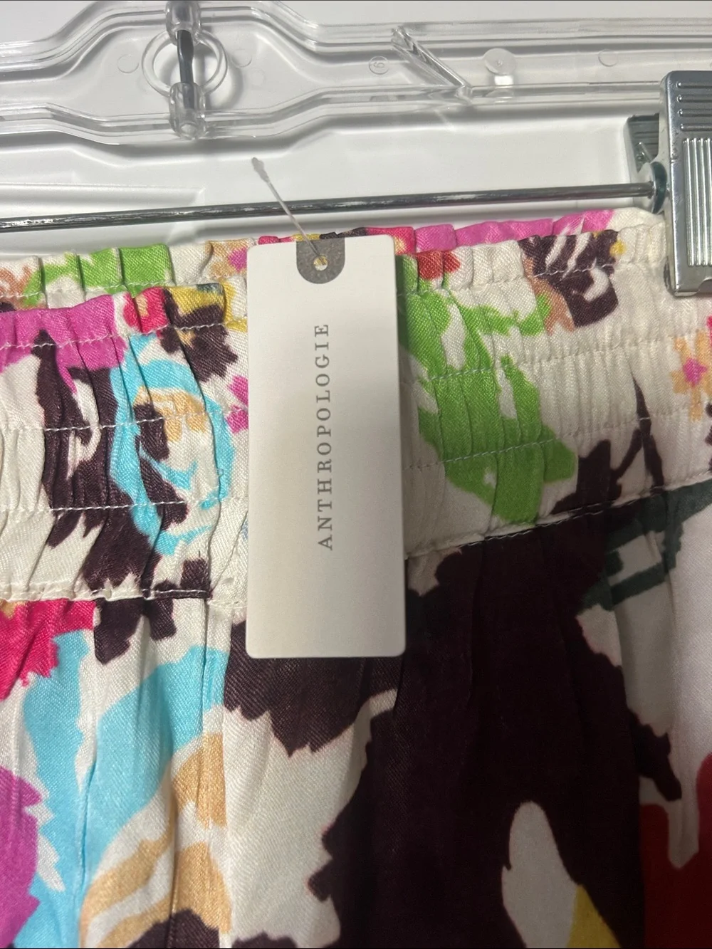 Anthropologie Floral pants large - Picture 3 of 4